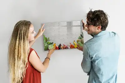 Schreib-Magnettafel Gemüse auf dem Tisch