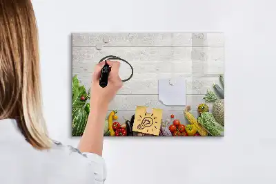 Schreib-Magnettafel Gemüse auf dem Tisch
