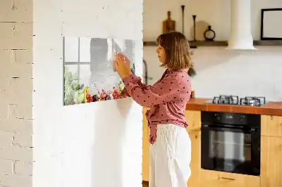 Schreib-Magnettafel Gemüse auf dem Tisch