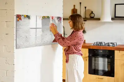 Schreib-Magnettafel mit Motiv Früchte auf dem Tisch
