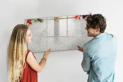 Schreib-Magnettafel mit Motiv Früchte auf dem Tisch