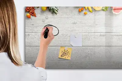Schreib-Magnettafel mit Motiv Früchte auf dem Tisch