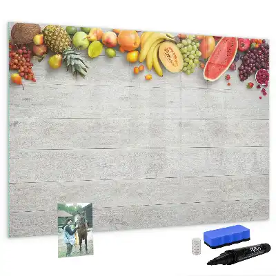 Schreib-Magnettafel mit Motiv Früchte auf dem Tisch