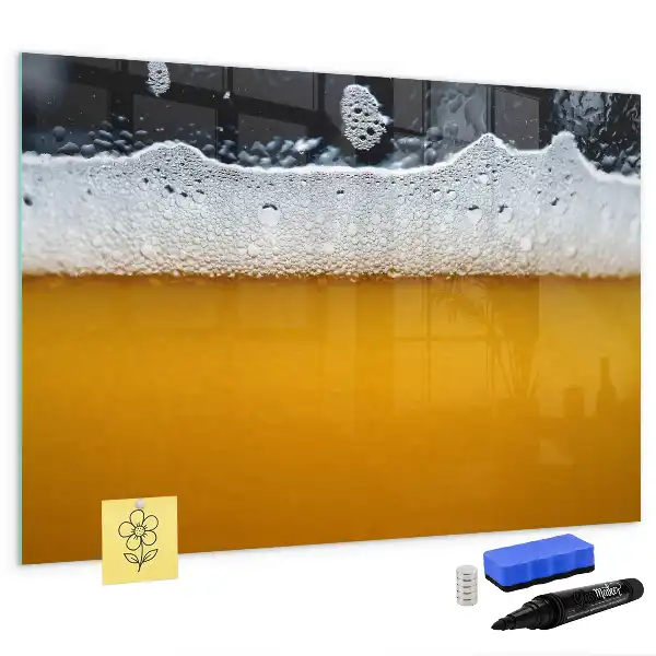 Bierzapfhahn mit beschreibbarer Magnettafel