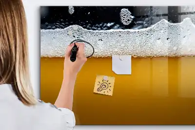 Bierzapfhahn mit beschreibbarer Magnettafel