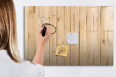 Beschreibbare Magnettafel aus Holzbrettern