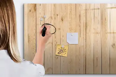 Beschreibbare Magnettafel aus Holzbrettern