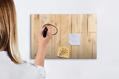 Beschreibbare Magnettafel aus Holzbrettern