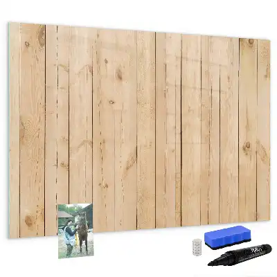 Beschreibbare Magnettafel aus Holzbrettern