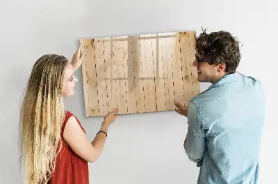 Beschreibbare Magnettafel aus Holzbrettern