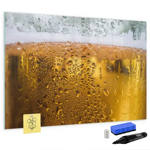 Bierkrug mit beschreibbarer Magnettafel