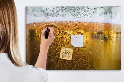 Bierkrug mit beschreibbarer Magnettafel