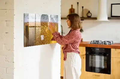 Bierkrug mit beschreibbarer Magnettafel