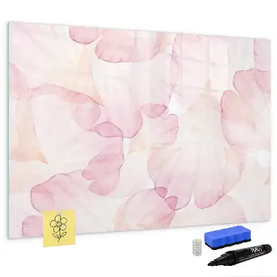 Schreib-Magnettafel mit Aquarell-Blütenblätter-Motiv
