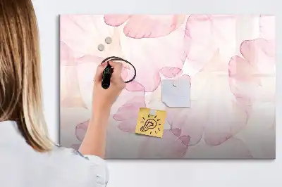 Schreib-Magnettafel mit Aquarell-Blütenblätter-Motiv
