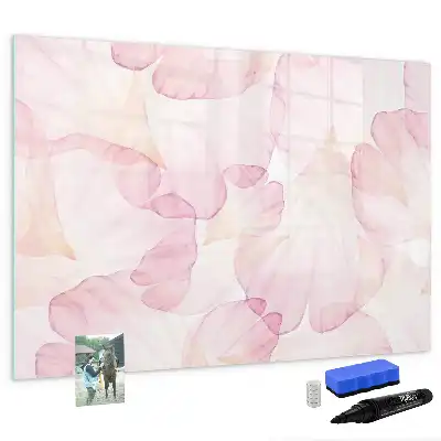 Schreib-Magnettafel mit Aquarell-Blütenblätter-Motiv
