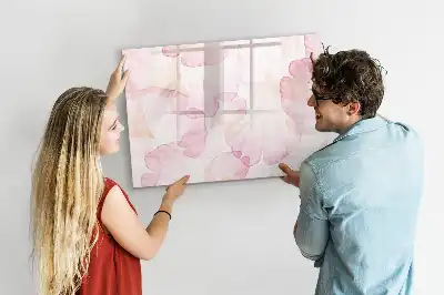 Schreib-Magnettafel mit Aquarell-Blütenblätter-Motiv