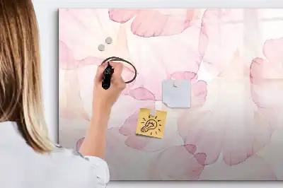 Schreib-Magnettafel mit Aquarell-Blütenblätter-Motiv