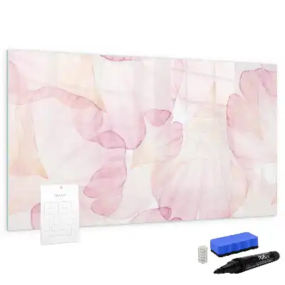 Schreib-Magnettafel mit Aquarell-Blütenblätter-Motiv