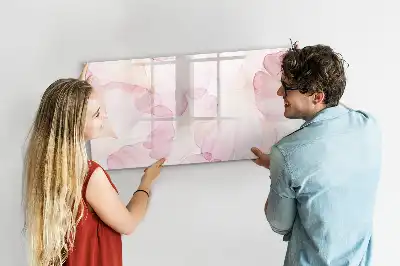 Schreib-Magnettafel mit Aquarell-Blütenblätter-Motiv