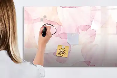 Schreib-Magnettafel mit Aquarell-Blütenblätter-Motiv