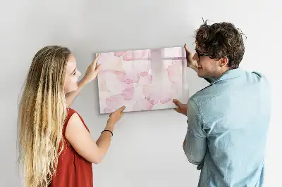 Schreib-Magnettafel mit Aquarell-Blütenblätter-Motiv