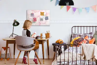 Schreib-Magnettafel mit Aquarell-Blütenblätter-Motiv