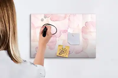 Schreib-Magnettafel mit Aquarell-Blütenblätter-Motiv