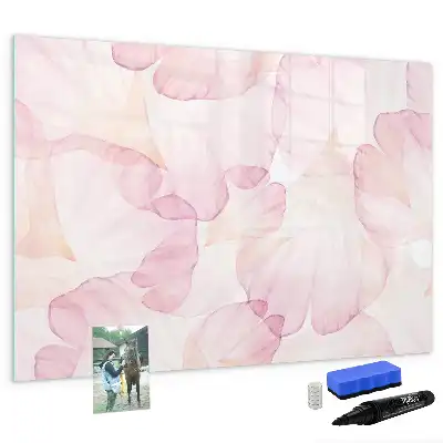 Schreib-Magnettafel mit Aquarell-Blütenblätter-Motiv