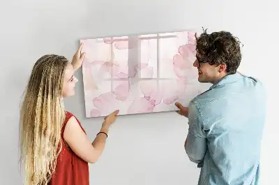 Schreib-Magnettafel mit Aquarell-Blütenblätter-Motiv