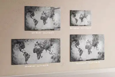 Weltkarte als beschreibbare Magnettafel