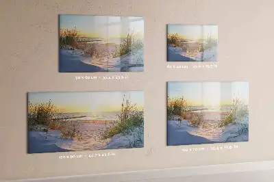 Beschreibbare Magnettafel mit Motiv Sonnenuntergang am Strand