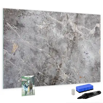 Beschreibbare Magnettafel mit Marmormuster