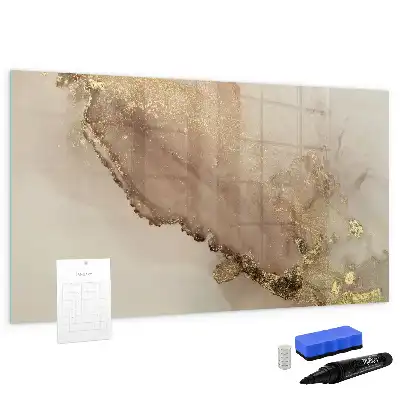 Schreib-Magnettafel in Goldener Marmor-Optik