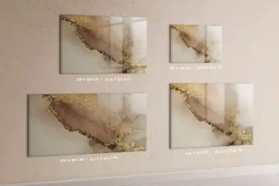 Schreib-Magnettafel in Goldener Marmor-Optik