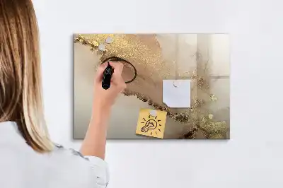 Schreib-Magnettafel in Goldener Marmor-Optik