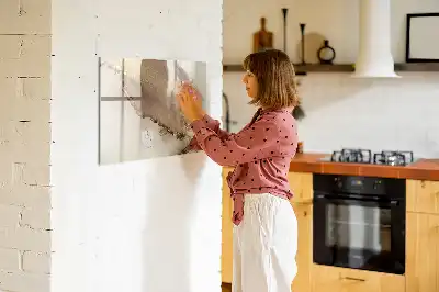 Schreib-Magnettafel in Goldener Marmor-Optik