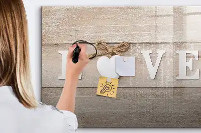 Schreib-Magnettafel im Design Text Liebe