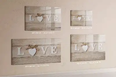Schreib-Magnettafel im Design Text Liebe