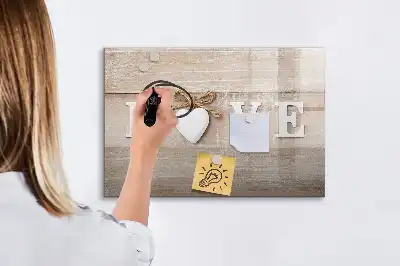 Schreib-Magnettafel im Design Text Liebe