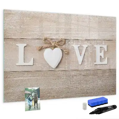 Schreib-Magnettafel im Design Text Liebe
