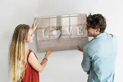 Schreib-Magnettafel im Design Text Liebe