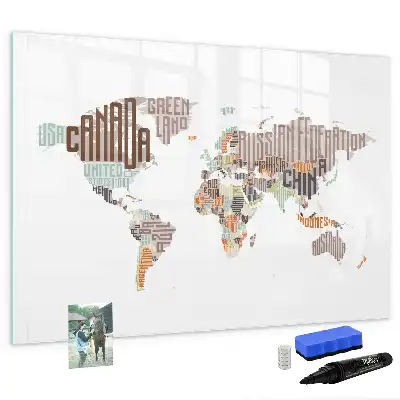 Schreib-Magnettafel mit bunten Buchstaben
