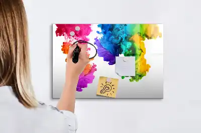 Schreib-Magnettafel im Design Farbenregenbogen