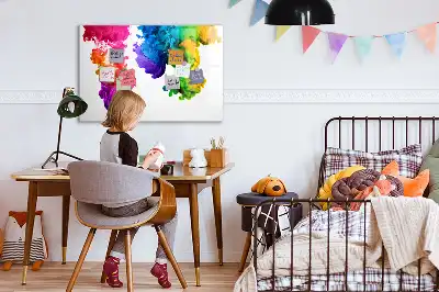 Schreib-Magnettafel im Design Farbenregenbogen