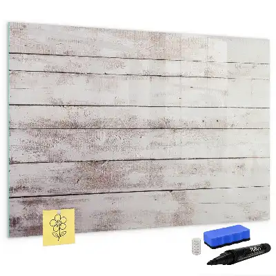 Beschreibbare Magnettafel in Holzbretter-Optik