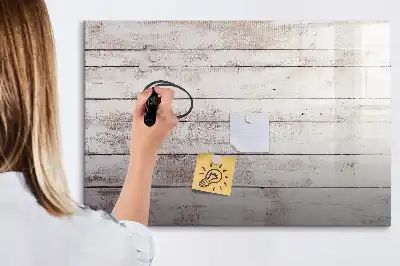 Beschreibbare Magnettafel in Holzbretter-Optik