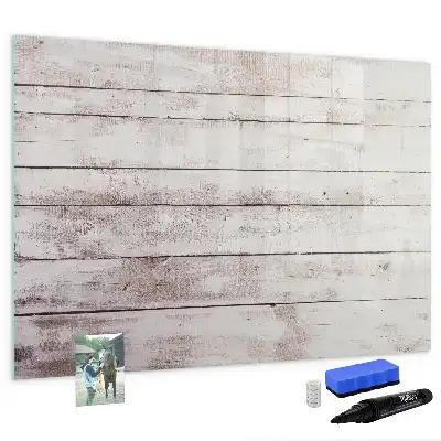 Beschreibbare Magnettafel in Holzbretter-Optik