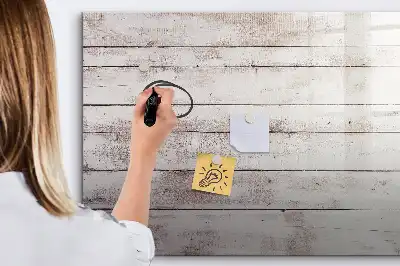 Beschreibbare Magnettafel in Holzbretter-Optik
