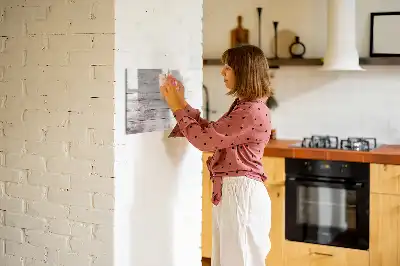 Beschreibbare Magnettafel in Holzbretter-Optik